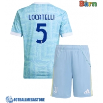 Fotballdrakt Barn Juventus Manuel Locatelli #5 Bortedraktsett 2025-26 Kortermet (+ Korte bukser)